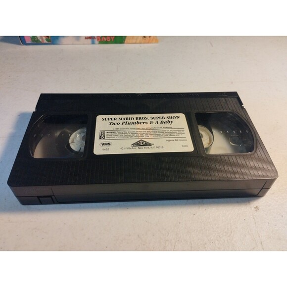 Super Mario Bros Super Show! Two Plumbers And A Baby (VHS, 1991) Nintendo RARE - Picture 7 of 8